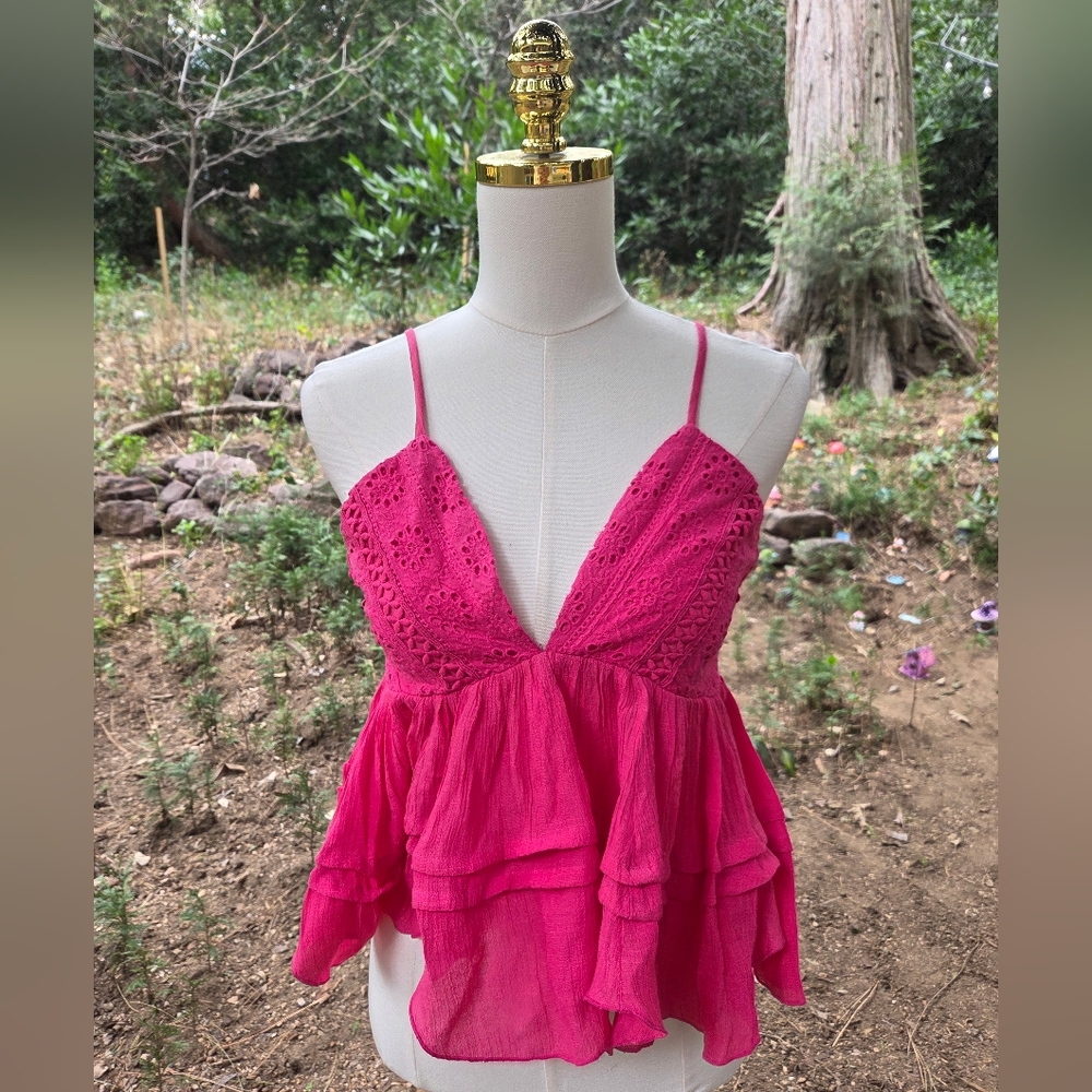 Millibon Pink‎ Lace Camisole Top